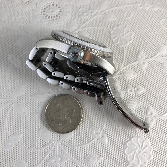 Coach Stainless Steel White w/Blue Accents Watch - Picture 4 of 9